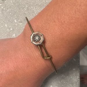 Alex & Ani - compass bangle bracelet in gold.